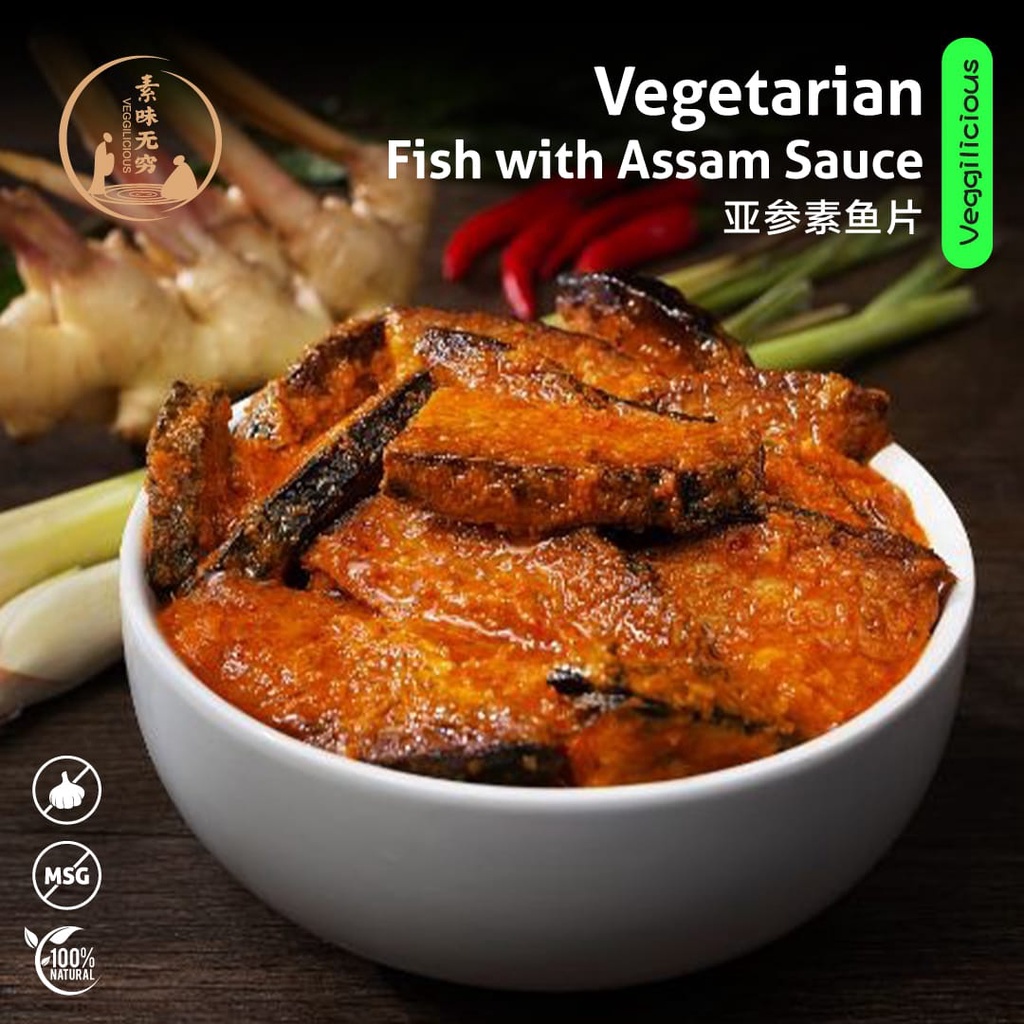 VEGETARIAN Fish with Asam Sauce【素味无穷 回味亚参素鱼片】Convenient instant food ...