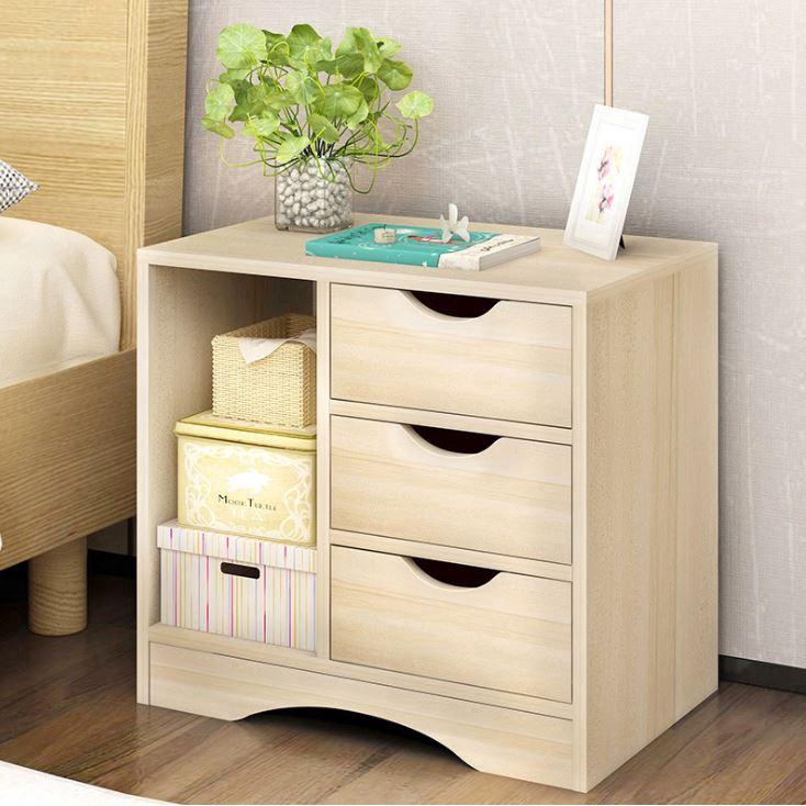 Forever Modern Wooden 3 Drawers Side Table Design E Almond Shopee Malaysia