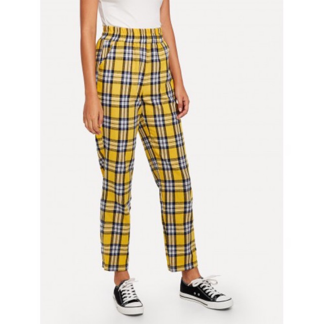 yellow checkered pants