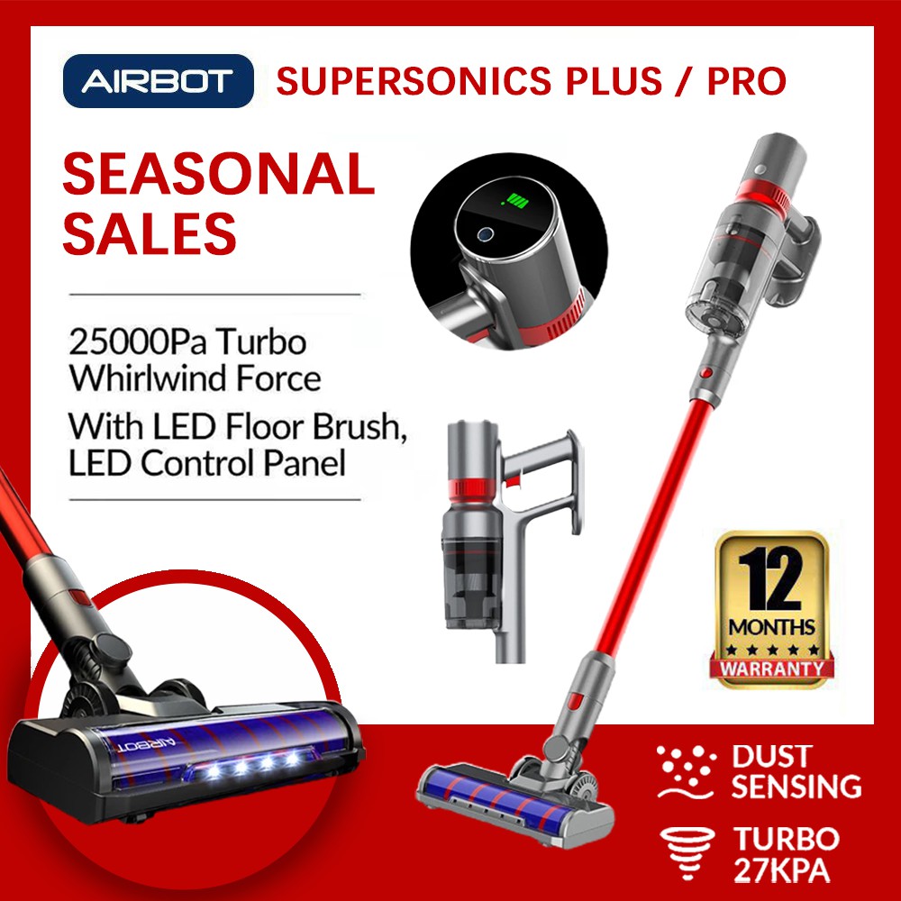 Ready Stock Airbot Supersonic Pro / Plus Cordless Vacuum Cleaner 12