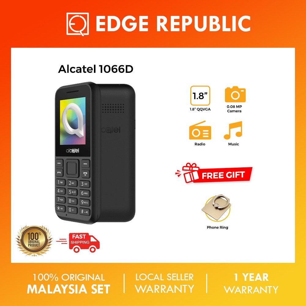 Alcatel 1066D Feature Phones With Camera Original Malaysia Set | Shopee