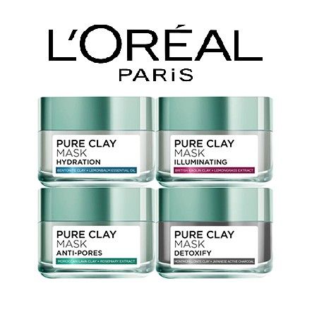 Caius inleveren trolleybus L'Oreal Paris Pure Clay Mask (50g) | Shopee Malaysia