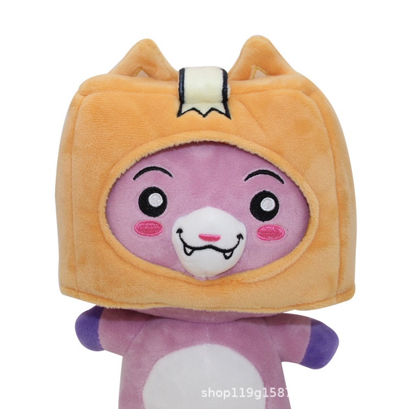 Lankybox Cartoon Fox Box Stone ARocky Plush Toy Cute Soft Stuffed ...