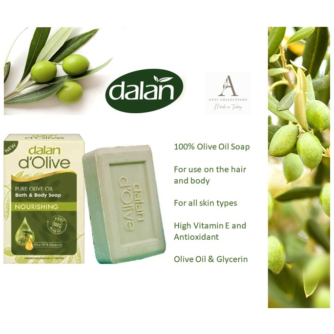 DALAN d'Olive Pure Olive Oil Soap Bar | Nourishing | Moisturizing | Exfoliating & Revitalizing |