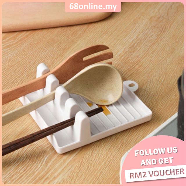 [Johor Seller] Multi-function Silicone Spoon Rest Utensil Spatula Holder Heat Resistant