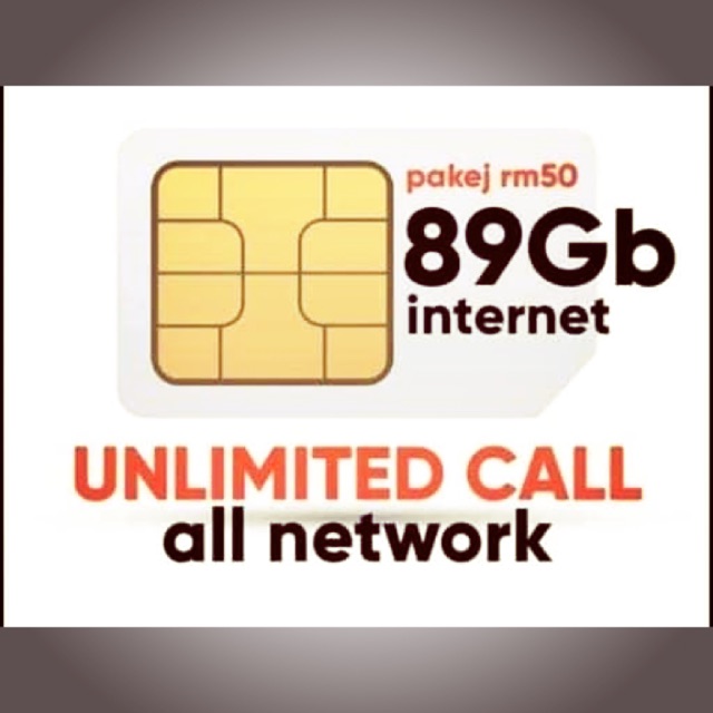UNLIMITED Call SIM (Digi Line) 89GB/120GB Data PREPAID Shopee Malaysia