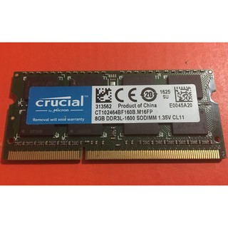 Crucial 8GB PC3L-12800 DDR3L-1600MHz Memory for MacBook Pro Mid-2012 13” A1278