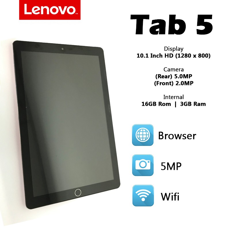 Lenovo Tab 5 Dualsim 10 1 Dual Sim Tablet 3 16gb 1 Year Supplier Warranty Shopee Malaysia