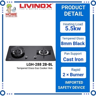 (LIVINOX) LGH-288 2B- BL Gas Cooker Gas Stove | Shopee Malaysia