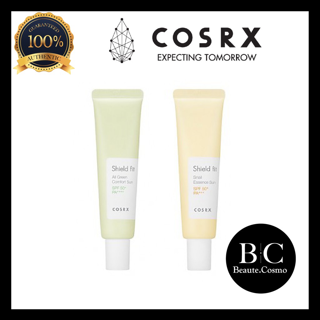 Cosrx Shield Fit All Green Comfort Sun/ Snail Essence Sun Cream SPF50 ...