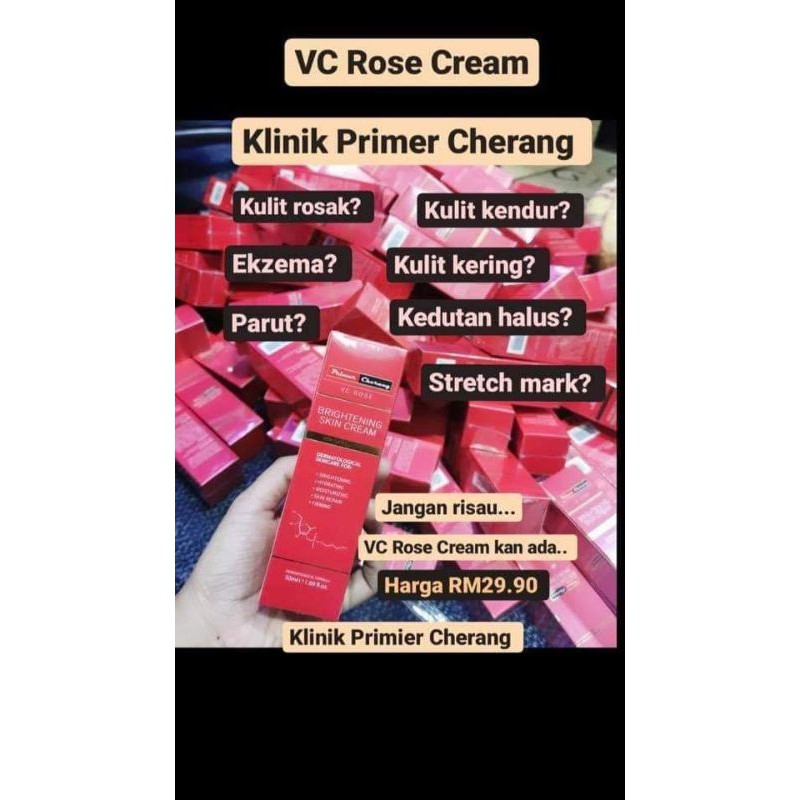 🌺HOT ITEM🌺VITAMIN-C ROSE u0026 BRIGHTENING CREAM SKIN  Shopee Malaysia