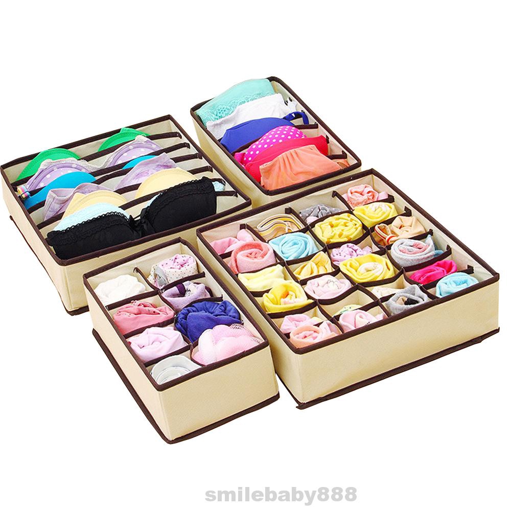 Closet Drawer Organizer Box For Underwear Bra Socks Ties Scarves