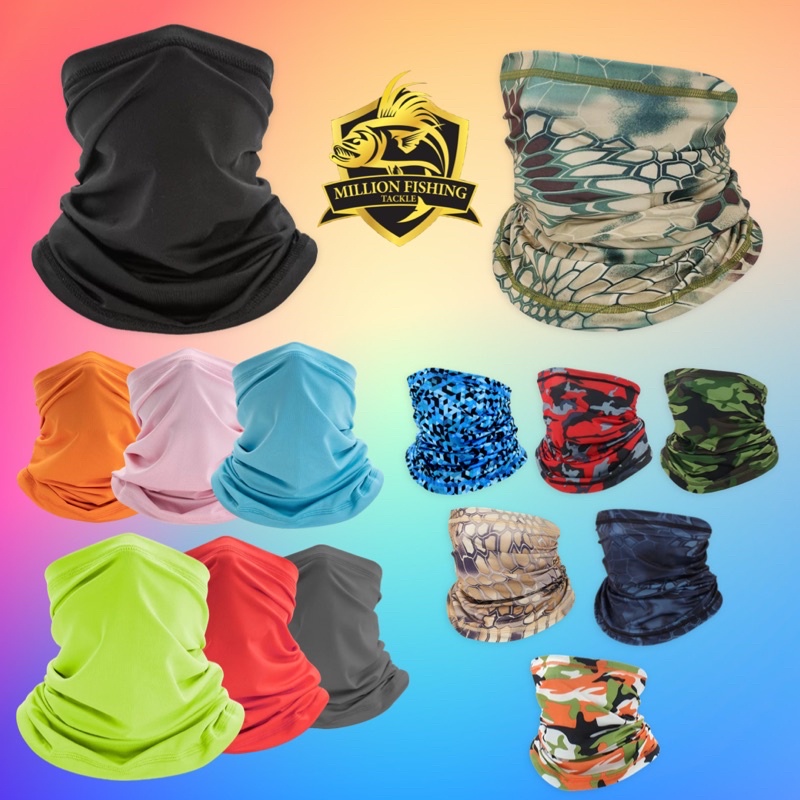 【FM001】Anti Dust UV protect Fishing Ice Silk Buff Bandanan headscarf Face Mask Topeng Muka Motor Bicycle Sport防晒面罩