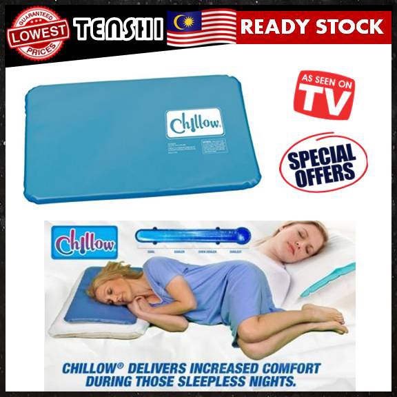 Chillow Pillow Cooling Pad Comfort Cold Pad Heat Remover As Seen