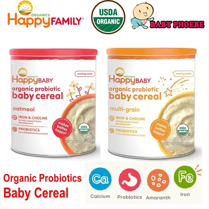happy baby organic probiotic baby cereal