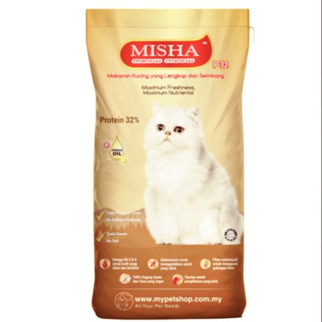 Repack 1kg Misha makanan kucing