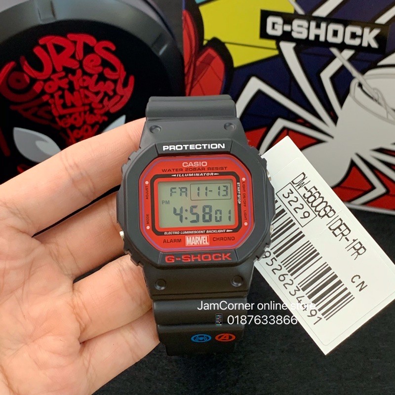 G Shock X Marvel Avengers Collection Dw 5600spider 1pr Spider Man Spider Man Shopee Malaysia