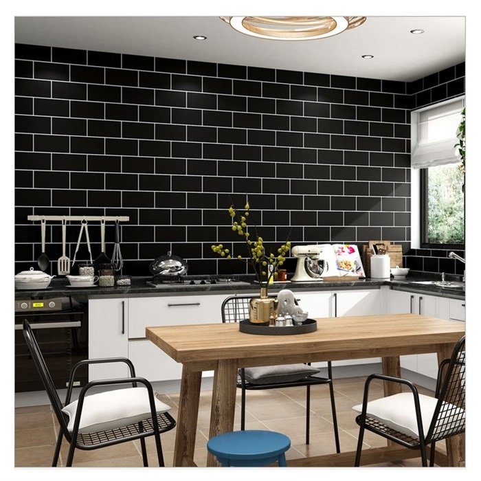 Modern Kitchen Brick Wallpaper | Shopee Malaysia