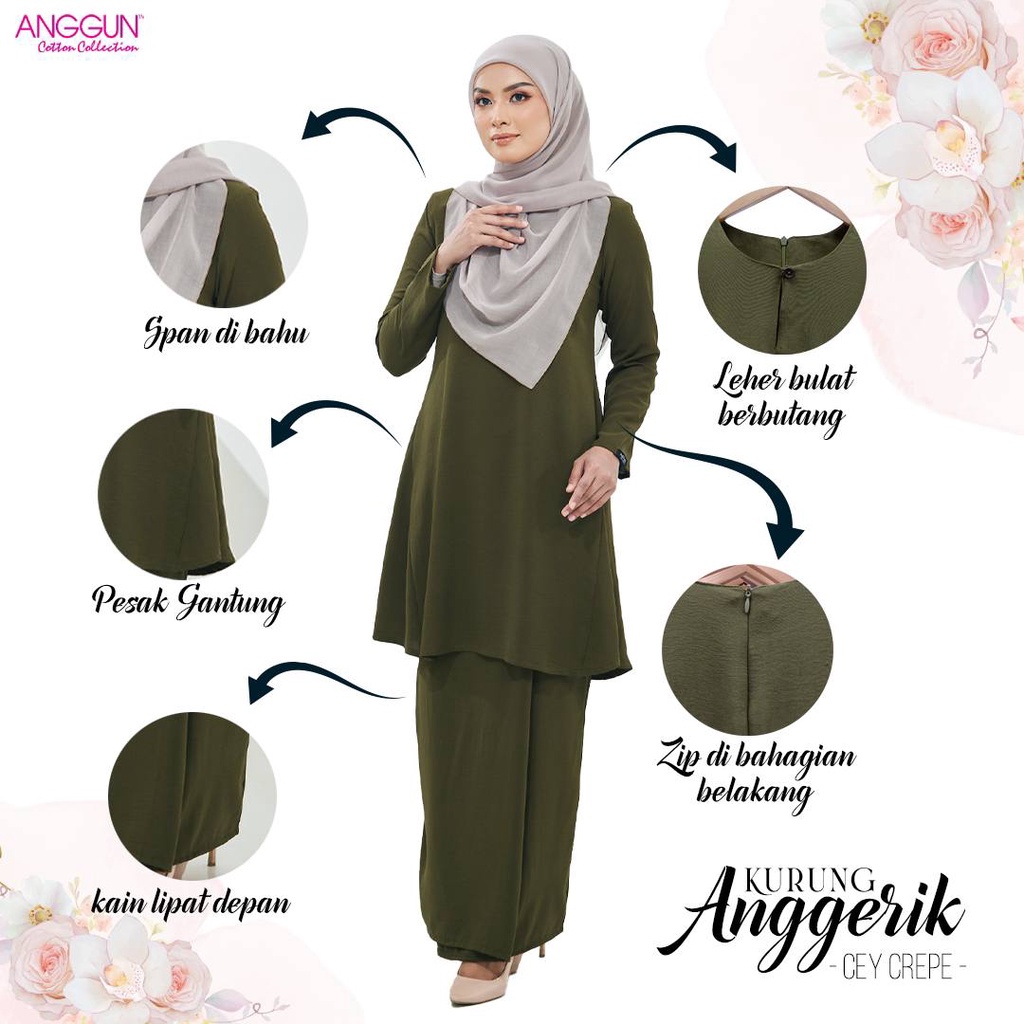 Baju Kurung Riau Plain Ironless Kurung Anggerik By Anggun Collection