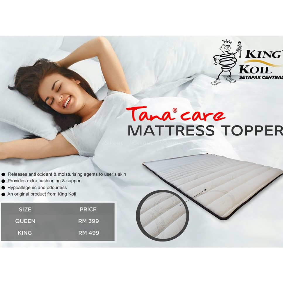 Ready Stock New Launch Kingkoil Mattress Topper Tana Care Protection Shopee Malaysia