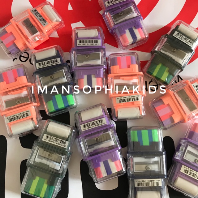 [READY STOCK] Smiggle Sharpener Eraser 2+1 Shopee Malaysia