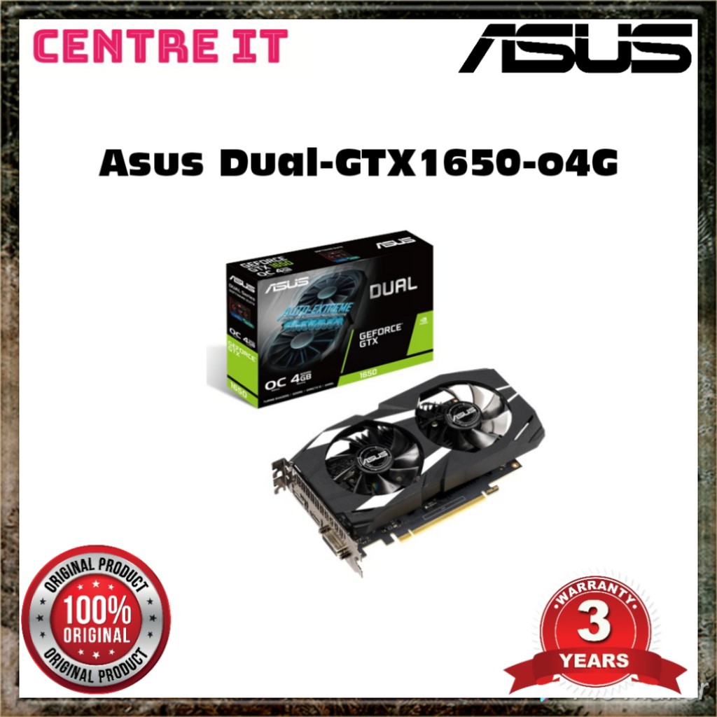 Asus Dual Gtx1650 O4g Graphic Card Shopee Malaysia