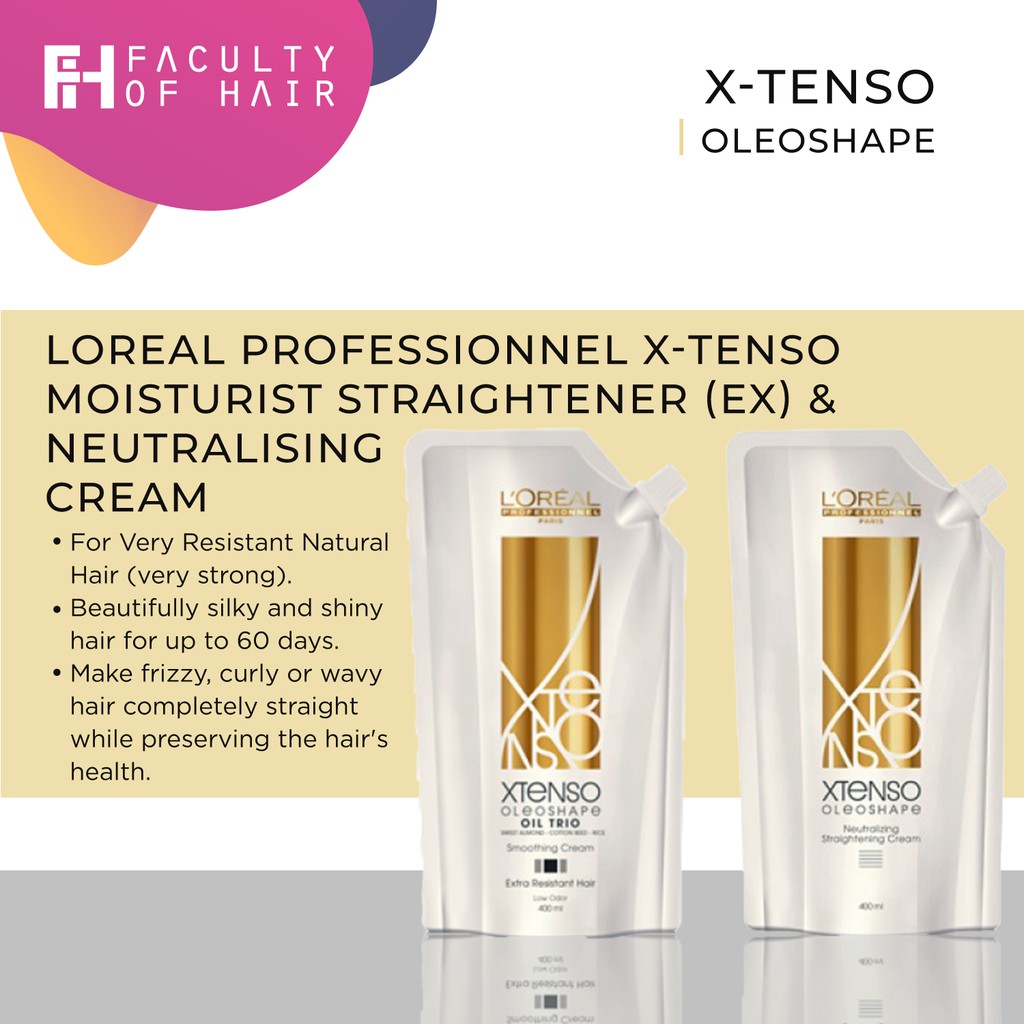 Loreal Professional Xtenso Oleoshape Oil Trio Smoothing Rebonding Cream for  Extra Resistant Hair with Neutral (400ml) | Shopee Malaysia