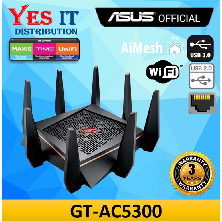 ASUS ROG Rapture GTAC5300 AiMesh Triband WiFi Gaming Router GT AC5300 Wireless Router WiFi