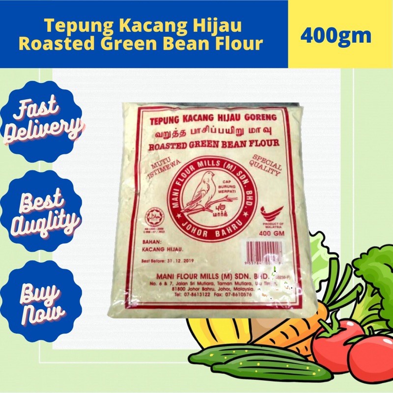 Tepung Kacang Hijau Goreng 400g/ Roasted Green Bean Flour | Shopee Malaysia