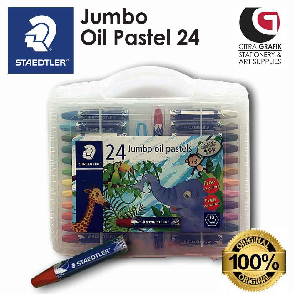 Staedtler Jumbo Oil Pastels 24 colour Oil Pastel Crayon Gabang