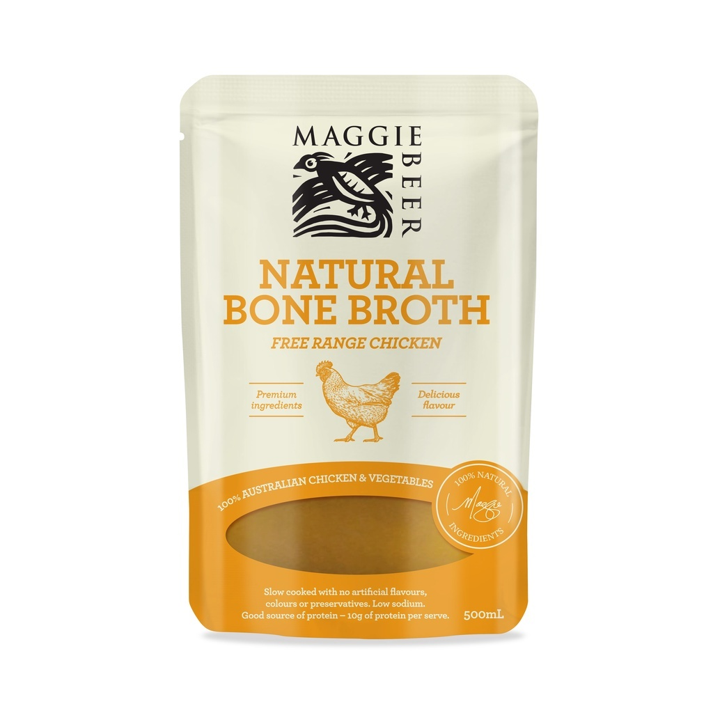 Maggie Beer Natural FreeRange Chicken Bone Broth 500ml,using 100% Australian chicken and vegetables