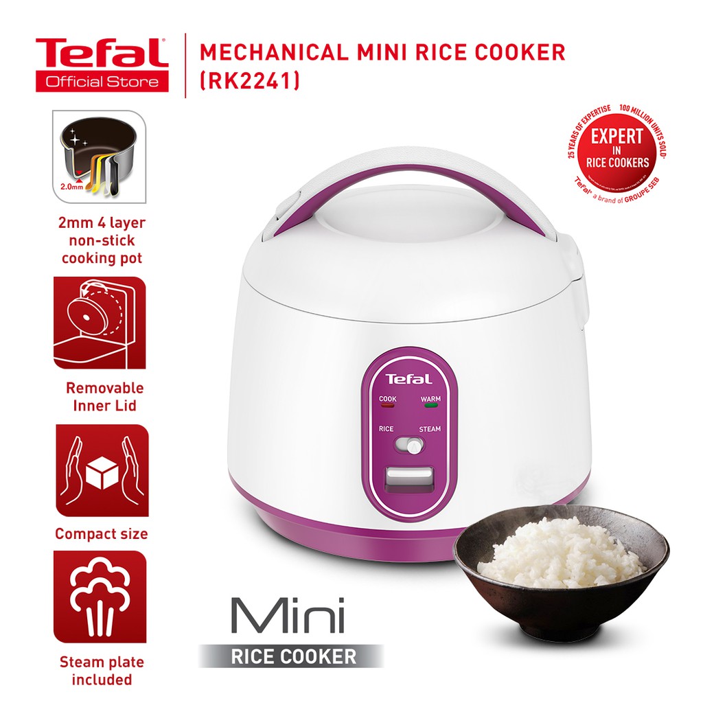 Tefal Rice Cooker Mini Mechanical 4 Cups RK2241 Shopee Malaysia