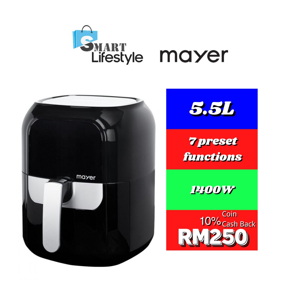 Mayer Digital Air Fryer (5.5L) MMAF501D Mistral Shopee Malaysia
