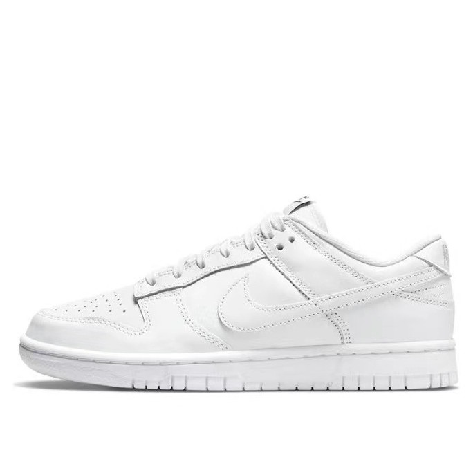 women's dunk low triple white