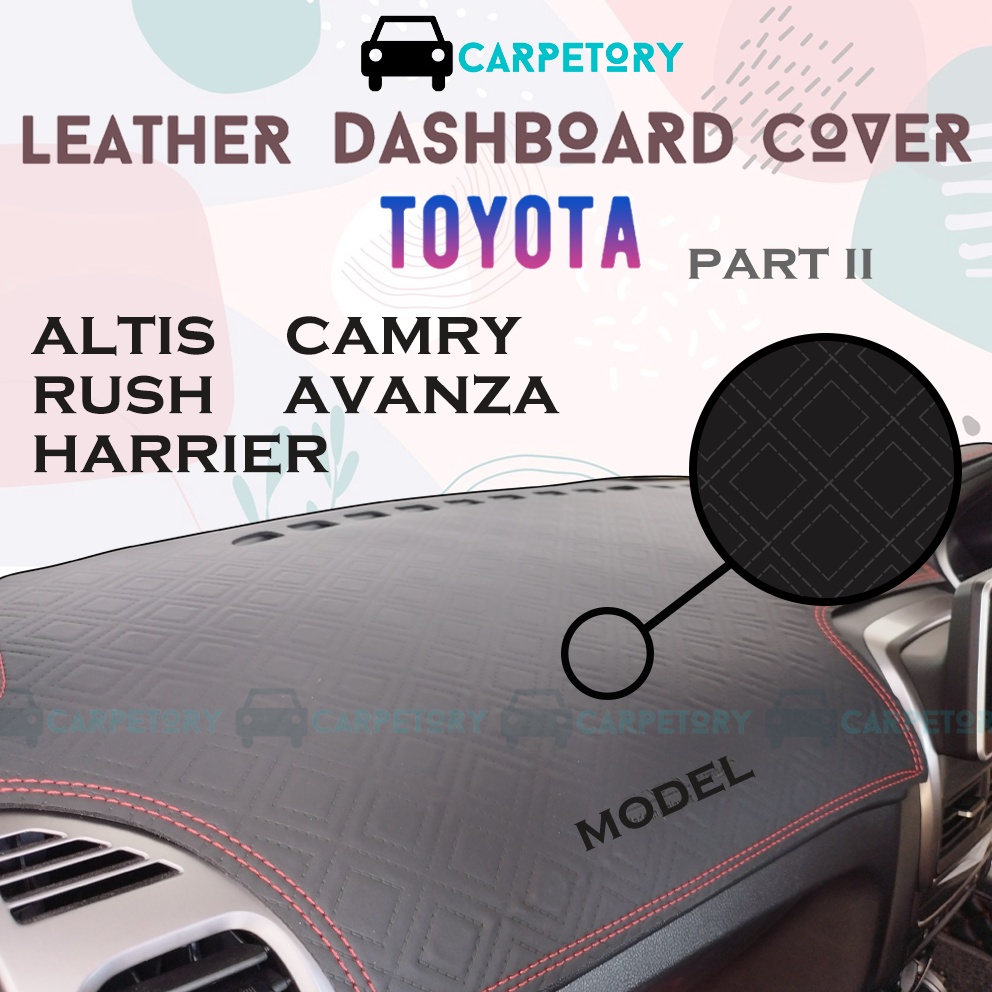 Toyota Leather Dashboard Cover Dashmat Altis Camry Avanza Harrier Rush