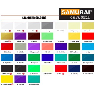 PAGE 1 NO1-20 SAMURAI SPRAY STANDARD COLOUR / READY STOCK