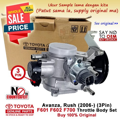 Avanza (200613) Throttle Body Set 22210BZ081 F601 F602 F651 F652 F700
