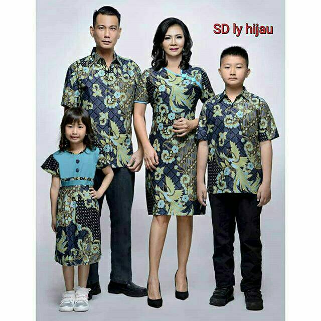 Batik couple dress batik Uniforms For Children ly Green | Shopee Malaysia