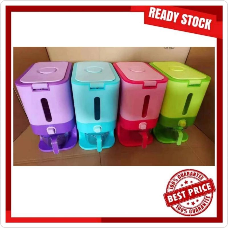 💥HOT ITEM💥12KG AUTO RICE DISPENSER + CUP RICE STORAGE TEMPAT SIMPAN BERAS