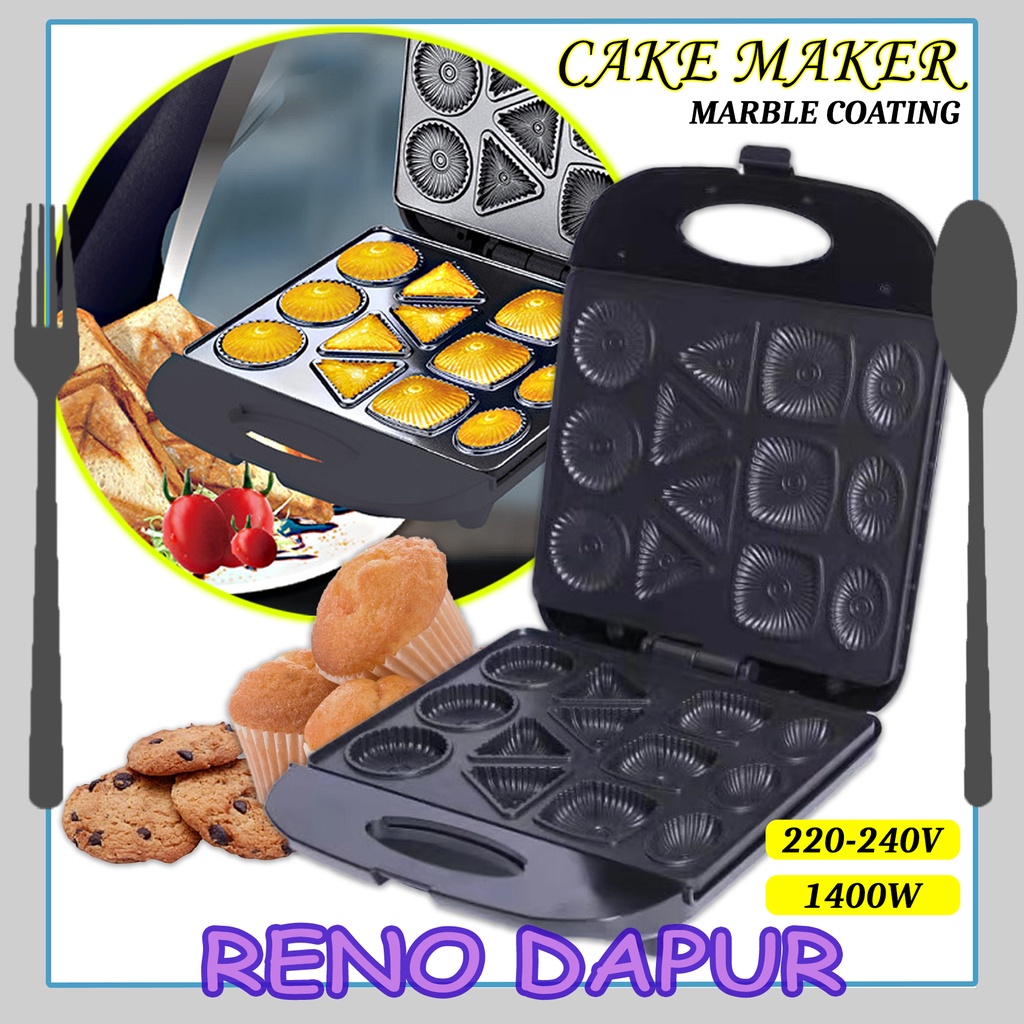 Waffle Maker Cake Maker Mini Pie Baker Quiche Maker Pancakes Maker Cookies Maker Breakfast Machine Pembakar Roti 鸡蛋糕机