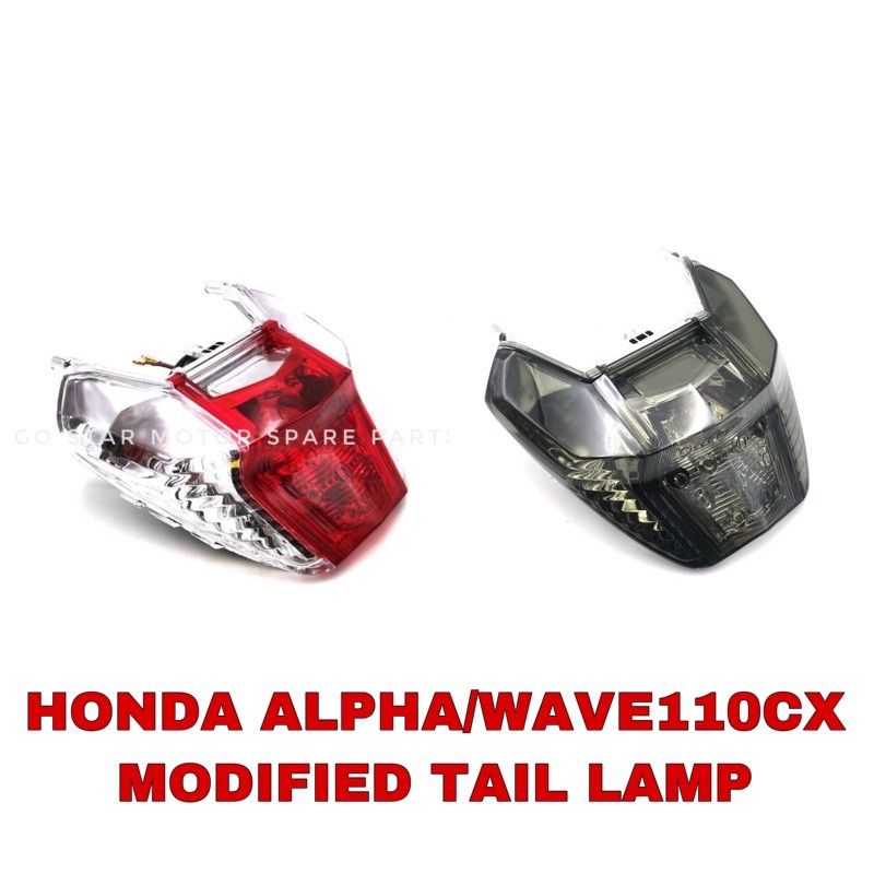 Honda Alpha Wave Cx Wave Cx Modify Taillamp Tail Lamp With Signal Inner Lampu Belakang