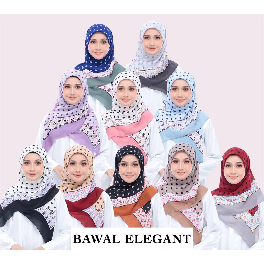 TUDUNG BAWAL CHIFFON VOILE BIDANG 45 BAWAL PRINTERD BAWAL CORAK TUDUNG ...