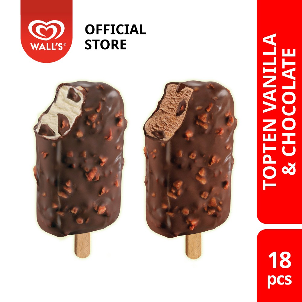 Wall S Topten Vanila Chocolate 18 Pieces Shopee Malaysia