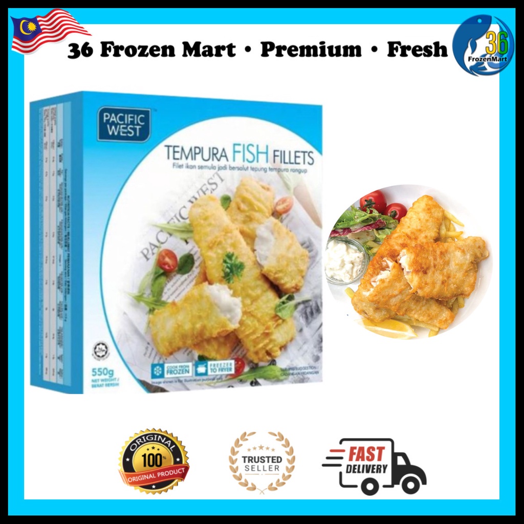 Pacific West Tempura Fish Fillets (325g) HALAL Shopee Malaysia