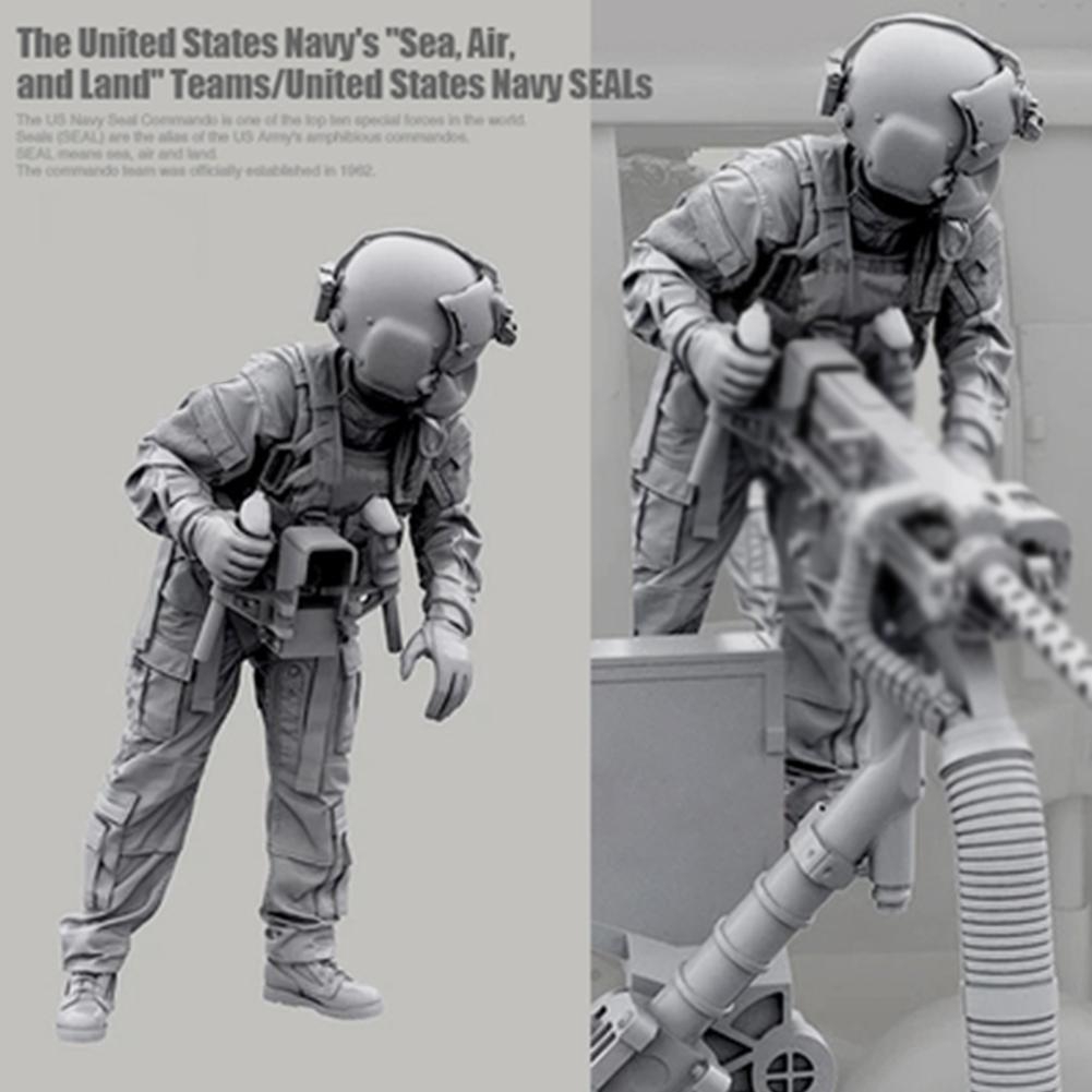 1/35 US Special Forces Static Resin MOO-06 Model Soldier DIY Kit Skull Mask 