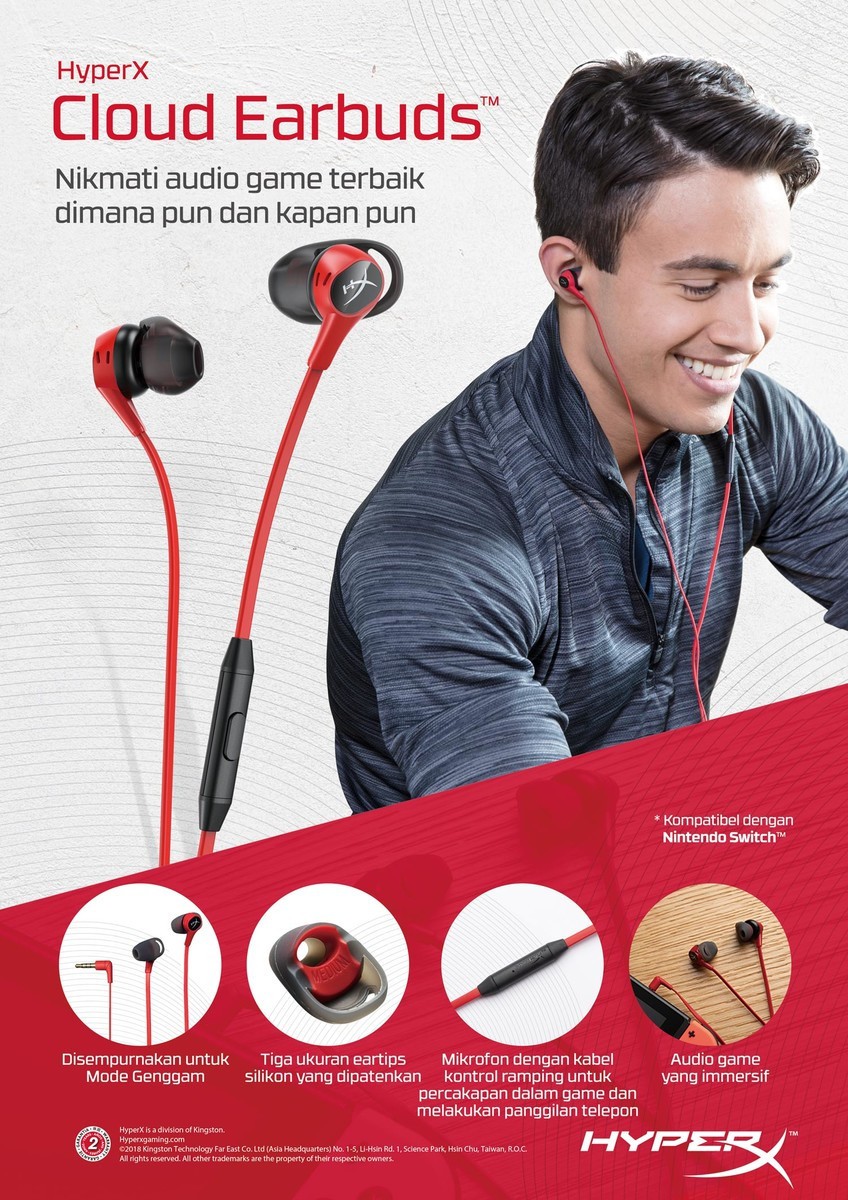 nintendo switch hyperx cloud earbuds