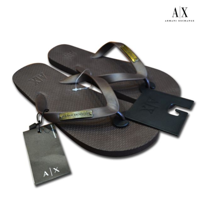 armani exchange mens flip flops