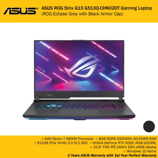 ASUS ROG Strix G15 G513Q-CHN020T Gaming Laptop (ROG Eclipse Grey with ...