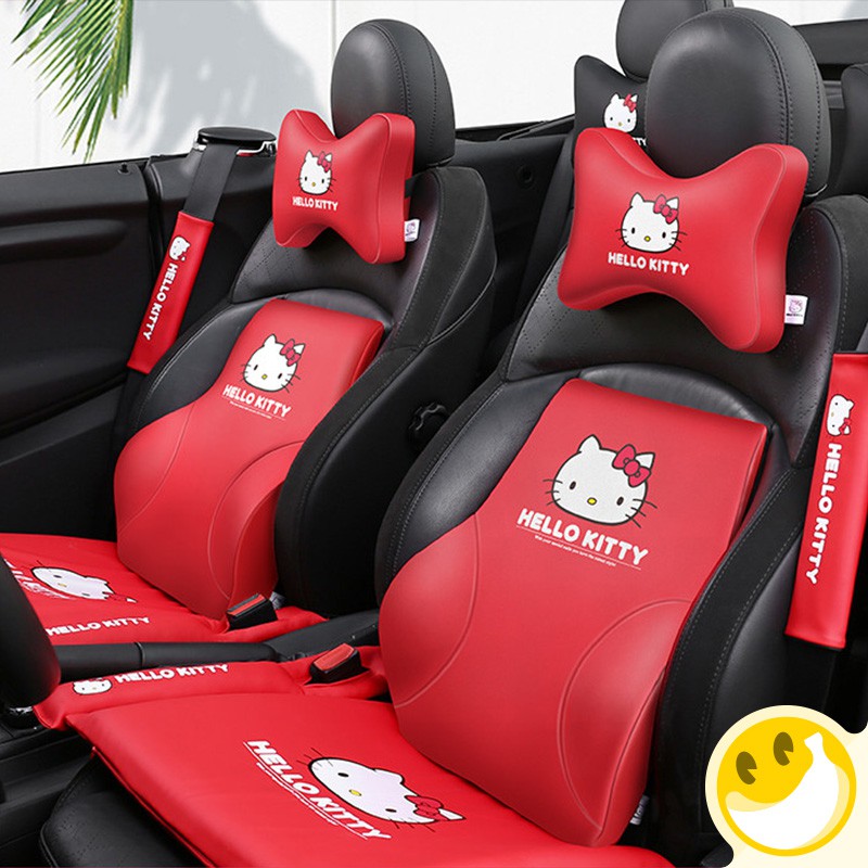 Hello Kitty Cushion Seat Pad Pu Leather Mat Creative Gift Car Seat