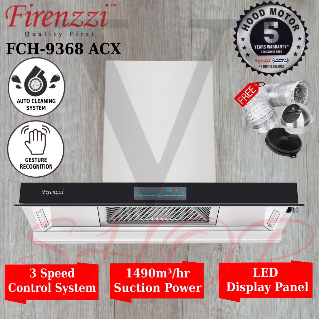 FIRENZZI 1490m³/hrDESIGNER HOOD WITH SENSOR&HEAT AUTO CLEANING FUNCTI FCH-9368 ACX // Morgan Cooker Hood MDH-916